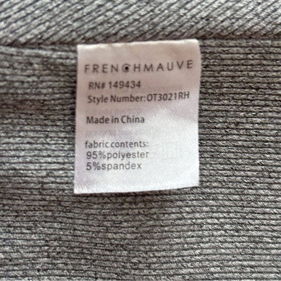 Frenchmauve Melanie Ribbed Knit Jacket XL 3/4 Sleeve Stone Grey - Picture 7 of 9